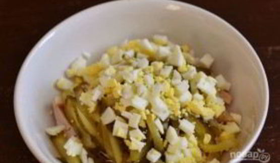 салат с курицей и картошкой