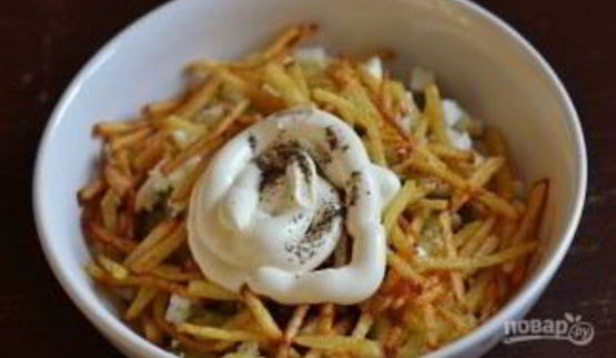 салат с курицей и картошкой