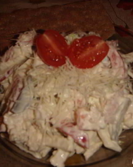 Рецепт салата с курицей и кольраби