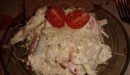 салат с курицей и кольраби