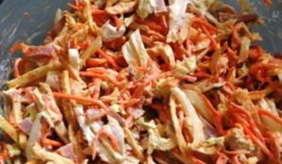 салат с курицей и морковью