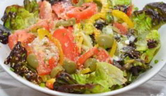 салат с лимонной заправкой