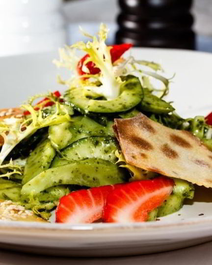 Рецепт салата с мятной заправкой