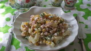 Салаты с ананасом