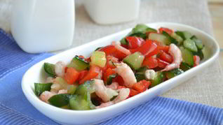 Салаты с креветками