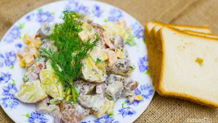 Салаты с ветчиной