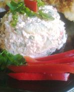 Творожный салат с овощами