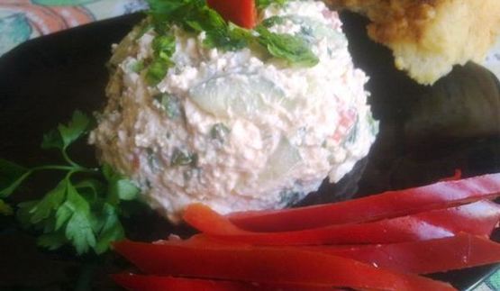 творожный салат с овощами