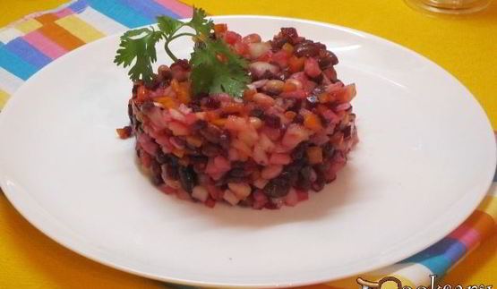 винегрет с фасолью