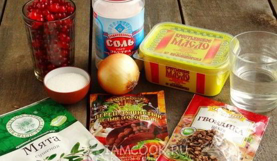 соус из красной смородины с мятой