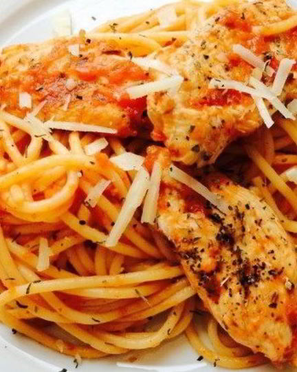 Рецепт соуса с курицей для спагетти