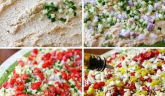 средиземноморский многослойный соус-дип