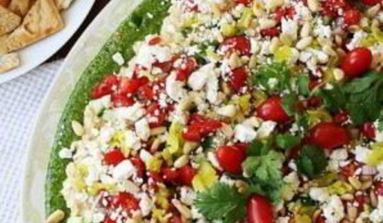 средиземноморский многослойный соус-дип