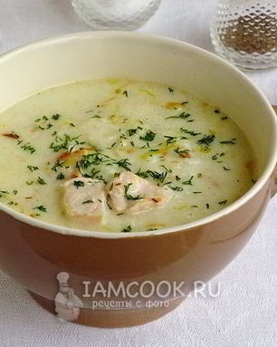 Английский куриный суп с плавленым сыром