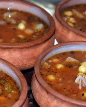 Азербайджанский суп пити в горшочках