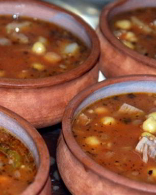 Азербайджанский суп пити в горшочках