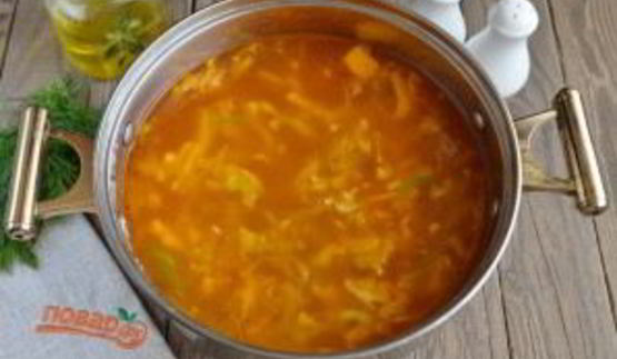 борщ из свежей капусты