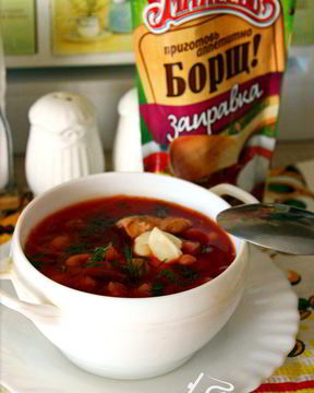Борщ с фасолью