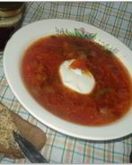 Борщ с грибами и стручковой фасолью