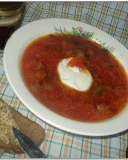 Рецепт борща с грибами и стручковой фасолью