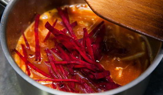 борщ с копченой скумбрией