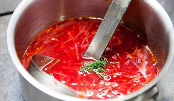 борщ с копченой скумбрией