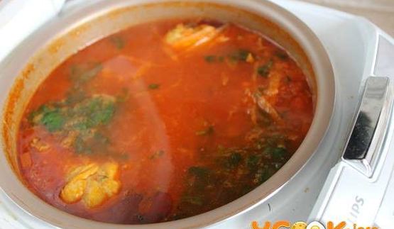 борщ с курицей в мультиварке
