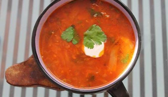 борщ с курицей в мультиварке