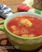 Борщ с курицей