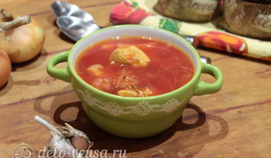 борщ с курицей