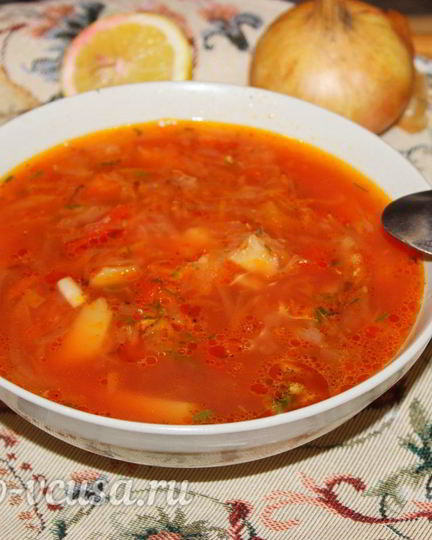 Рецепт борща с квашеной капустой