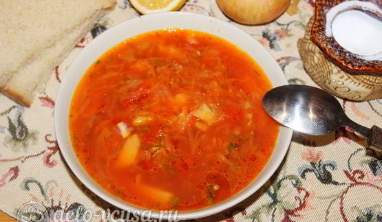 борщ с квашеной капустой