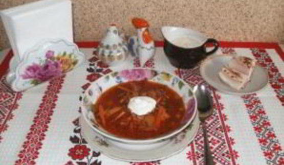 борщ с салом