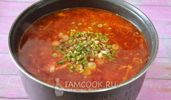 борщ со свининой в мультиварке