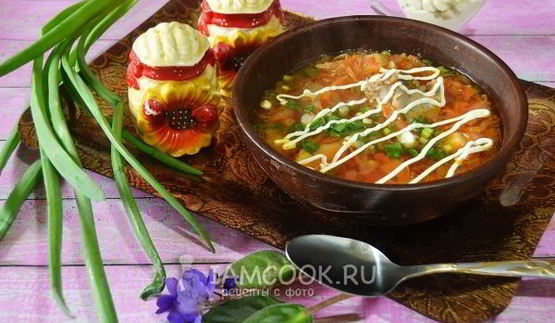 борщ со свининой в мультиварке