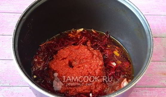 борщ со свининой в мультиварке