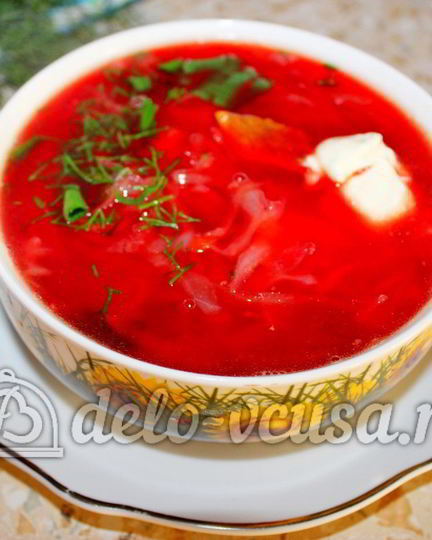 Рецепт борща со свининой