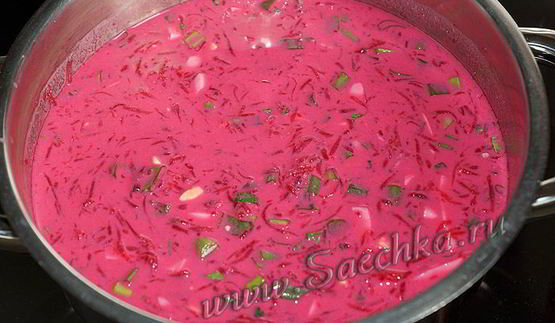 литовский холодный борщ