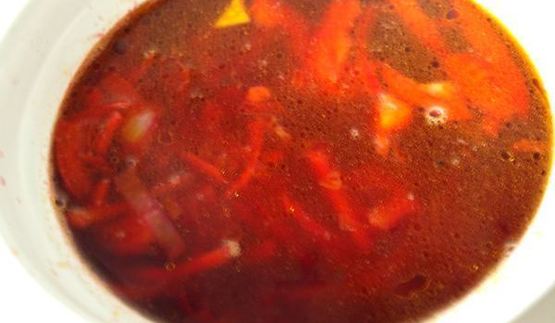 постный борщ с черносливом