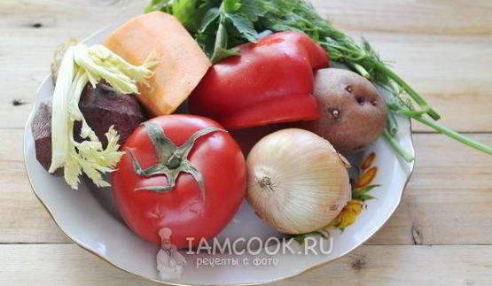 постный борщ с фасолью и килькой