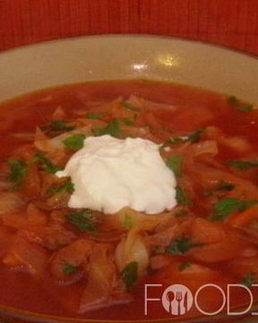 Постный борщ с фасолью