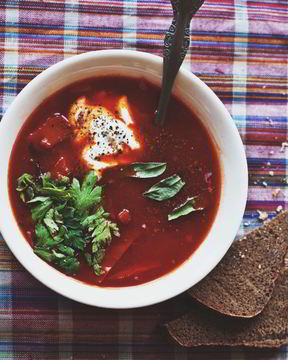 Постный борщ