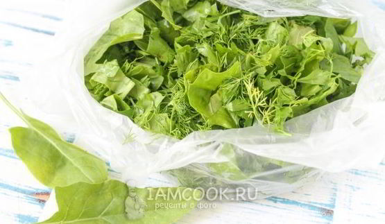 заморозка для зеленого борща на зиму