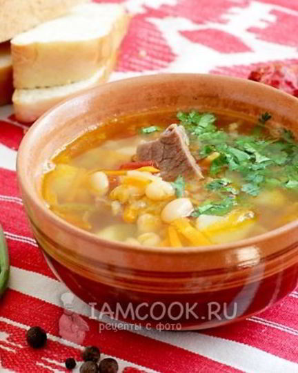 Рецепт фасолевого супа с мясом