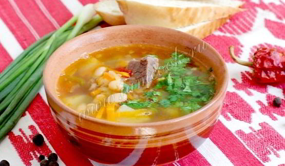 фасолевый суп с мясом