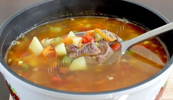 фасолевый суп с мясом