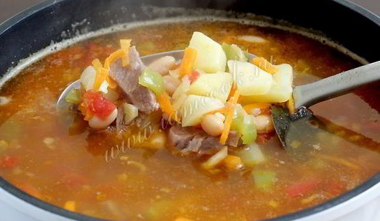 фасолевый суп с мясом