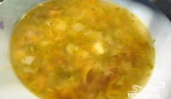 гороховый суп с копченой курицей