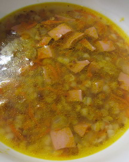 Рецепт гречневого супа с колбасой