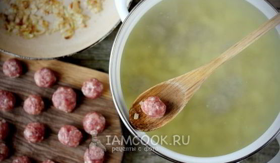 картофельный суп с фрикадельками